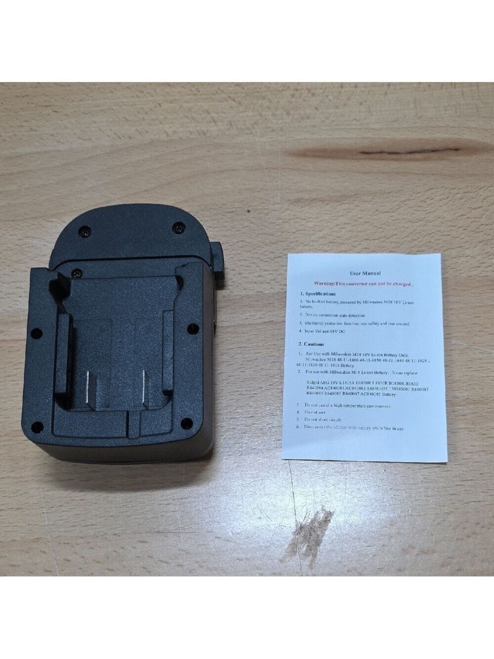 SKU# EA3022 Black Battery Converter adapter